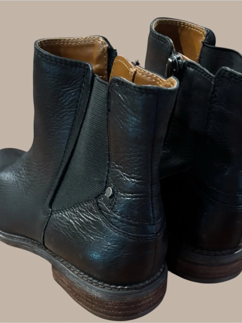 Franco Sarto Horrace Black Leather Chelsea Ankle Boots Women’s 7.5M